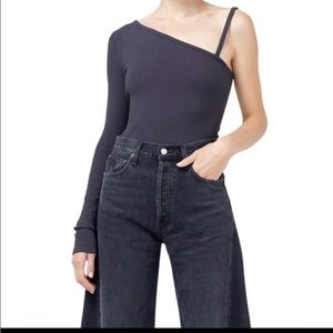 Agolde Mika one shoulder bodysuit sz S NWT